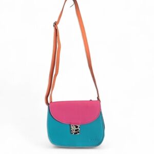 Soruka Colorblock Recycled Leather Crossbody Bag NWOT Unique Sustainable Purse